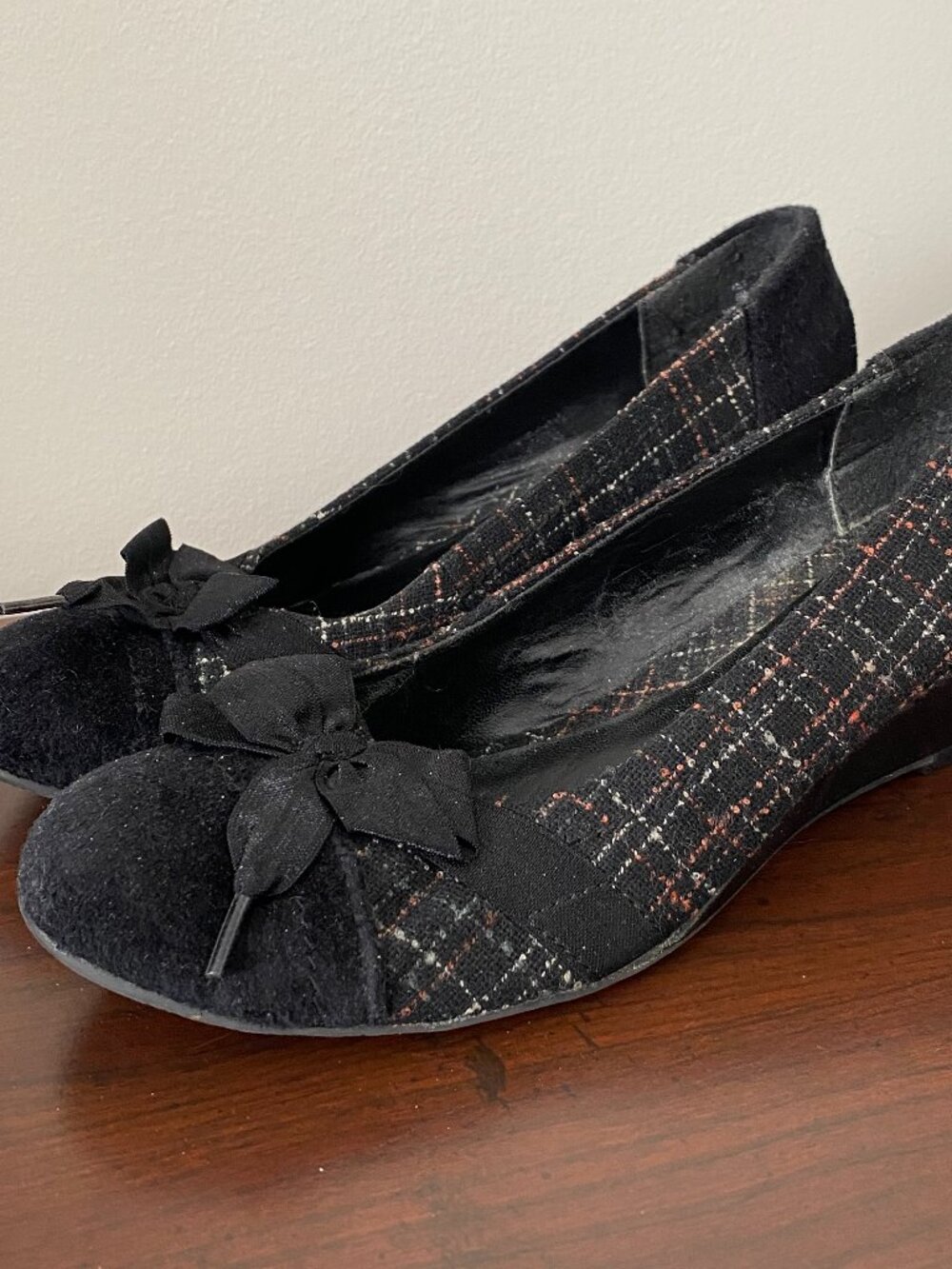 Womens Candies Wedge Heel Slip-on with Suede Toe Cap Size 9 M